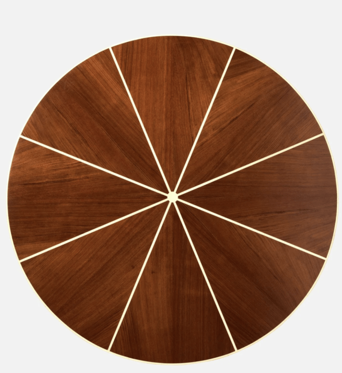 Novak Entry Table Teak/Faux Bone,32" - Image 2